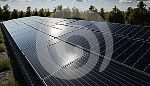 Installing a Solar Cell on a Roof.