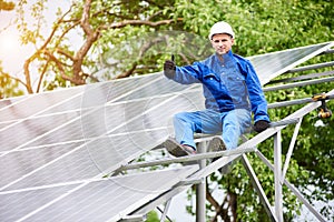 Installing of solar photo voltaic panel system