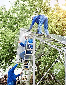 Installing of solar photo voltaic panel system