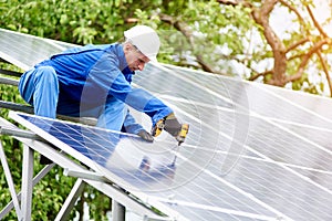 Installing of solar photo voltaic panel system