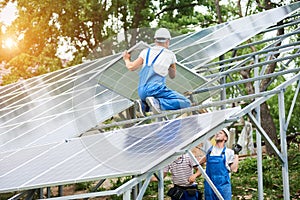 Installing of solar photo voltaic panel system