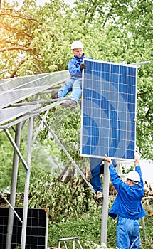 Installing of solar photo voltaic panel system