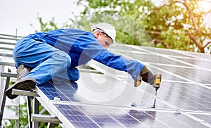 Installing of solar photo voltaic panel system