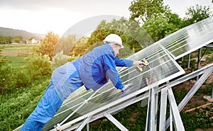 Installing of solar photo voltaic panel system