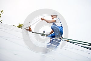 Installing of solar photo voltaic panel system