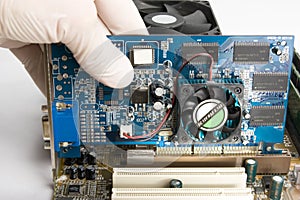 Installing video card into motherboard