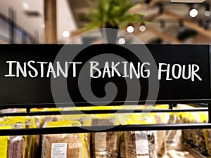 Instant baking flour sign