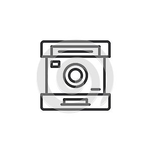 Instant camera outline icon