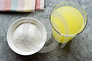 Instant Lemon Flavored Fruit Juice Pectin Powder for Lemonade Beverage.