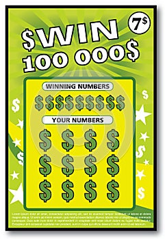 Instant lottery ticket scratch off