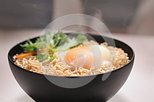 Instant noodle with boiled egg