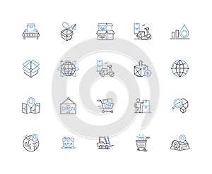 Instant post line icons collection. Quick, Speedy, Swift, Instantaneous, Rapid-fire, Immediate, Expedited vector and