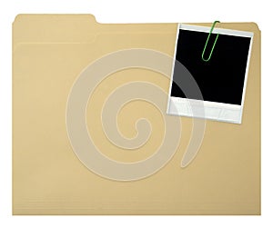 Instant print and file folder