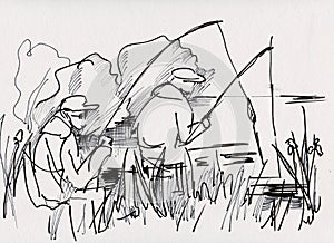 Instant sketch, fishmen