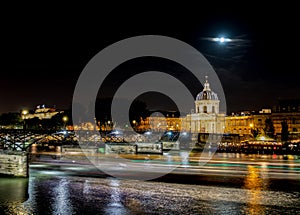 Institut de France and Pont des Arts at nigth - Paris