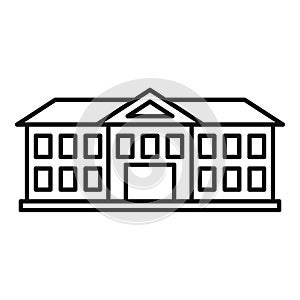 Institute building icon, outline style