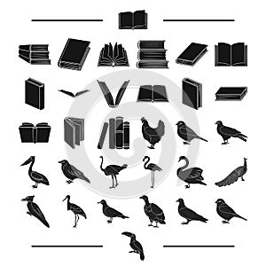 Institute, school, training and other web icon in black style.house, library, shop icons in set collection.