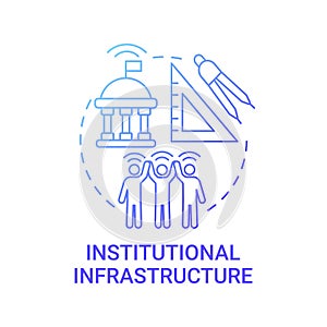 Institutional infrastructure gradient blue concept icon photo