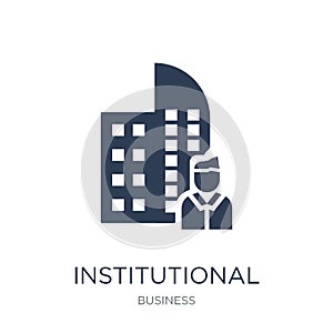 Institutional investor icon. Trendy flat vector Institutional in photo