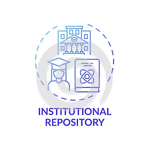 Institutional repository concept icon