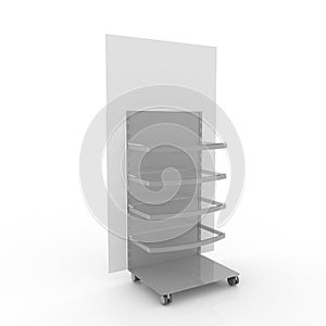 Instore display isolated white