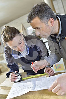 Instrucotr and carpenter trainee