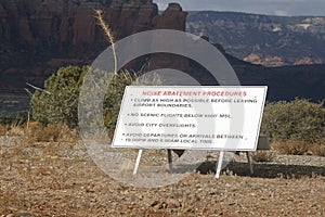 Instruction for departing pilots - Sedona, Arizona