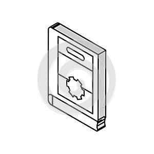 instruction manuals technical writer isometric icon vector illustration