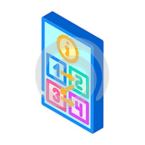 instruction manuals technical writer isometric icon vector illustration