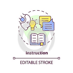 Instruction multi color concept icon