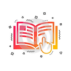 Instruction sign icon. Manual book symbol. Vector