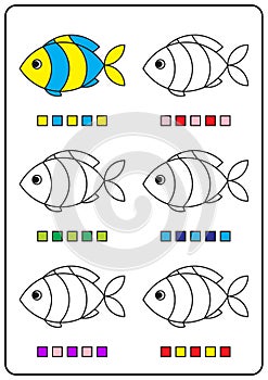 Instructional coloring pages, educational games for children, preschool activities, printable worksheets.