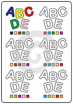 Instructional coloring pages, educational games for children, preschool activities, printable worksheets.