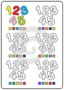 Instructional coloring pages, educational games for children, preschool activities, printable worksheets.