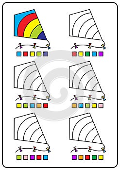Instructional coloring pages, educational games for kids, preschool activities, printable worksheets. photo