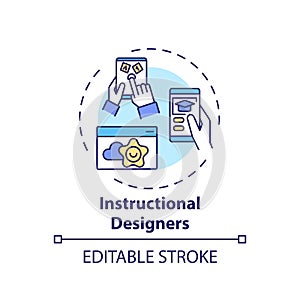 Instructional designers concept icon photo