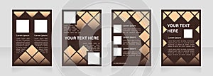 Instructional presentation blank brochure layout design. Vertical poster template set with empty copy space for text. Premade