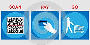 Instructions for payment using a QR code