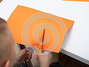 Instructions step by step. a child in training at home during quarantine