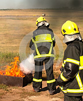 Instructor on a training fire