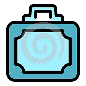 Instrument case icon vector flat