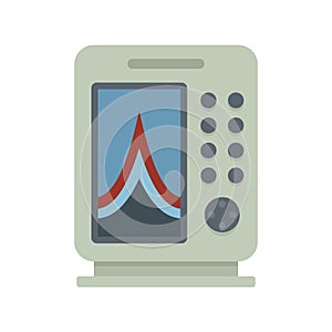 Instrument echo sounder icon flat isolated vector