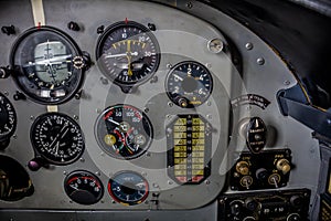 Instrument panel control aircraft
