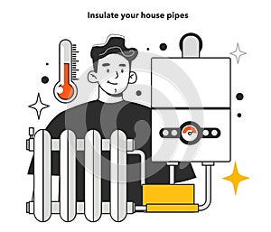 Insulate your house pipes for energy efficiency at home. How to save