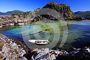 Insulated boat in the Senja island