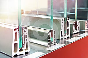Insulated double glazing cross section window
