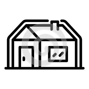 Insulated house icon, outline style