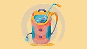 An insulated hydration pack with a builtin straw for pets perfect for hot weather or long hikes.. Vector illustration. photo