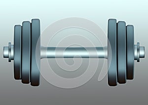 Insulated sports barbell on a background. Dumbbells