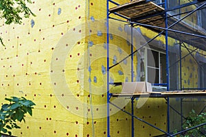 Insulation of the walls of a multi-storey building, Thermal insulation of the exterior walls of the house